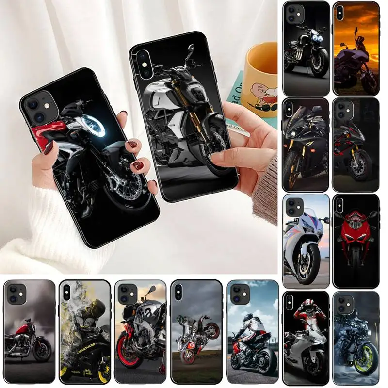 YNDFCNB лучший крутой мотоциклетный мягкий резиновый чехол для телефона iPhone 11 8 7 6 6S