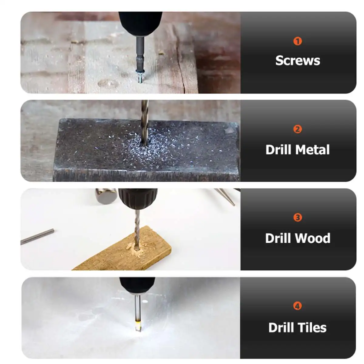 

Drillpro 12V Cordless Drill Electric Screwdriver Mini Wireless Power Driver 3/8 Inch 2 Speed Industrial Grade Power Tool