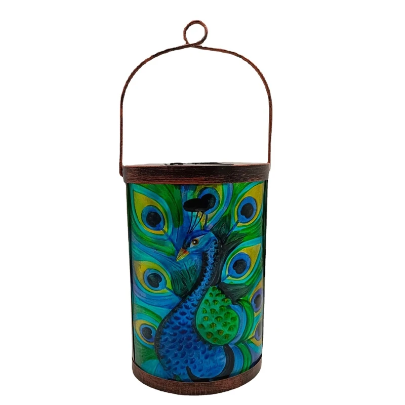 

Лампа в форме павлина солнечные фонари, наружные подвесные водонепроницаемые садовые дворы, домашний забор, украшения для свадебной вечери...