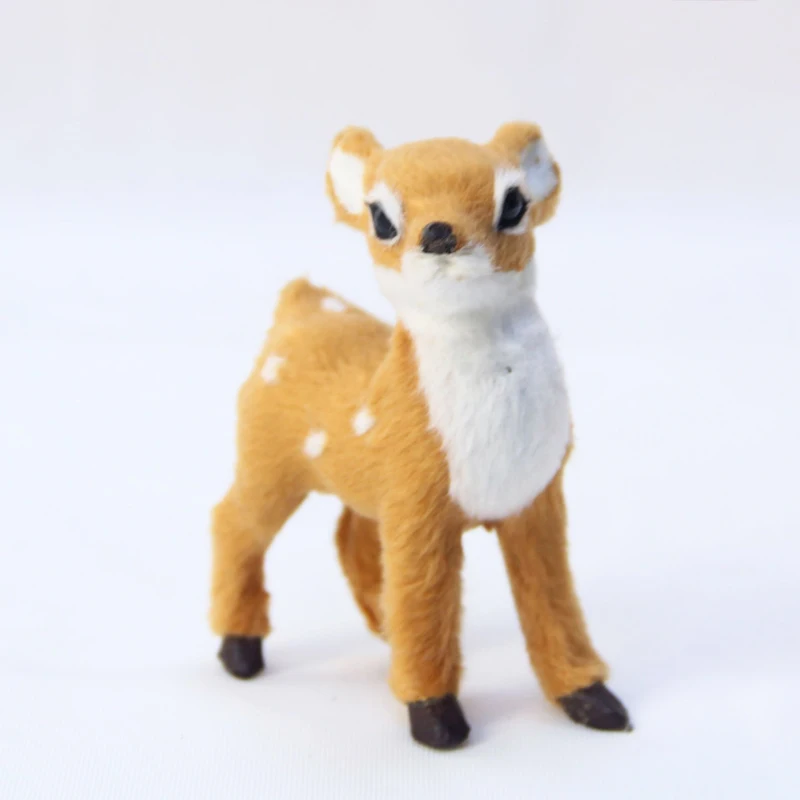 С рисунком рождественского оленя минимодель олень из плюша и пластика с