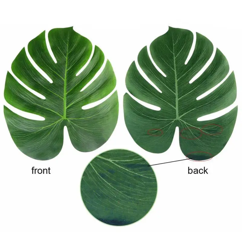 

1PCS Hawaiian Artificial Tropical Palm Leaf Photo Props Turtle Leaves Home Party Wedding Decoration Photography Floral Decor