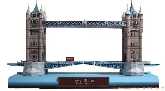 Тауэрский мост знаменитое здание 3D Бумага модель сделай сам головоломка для