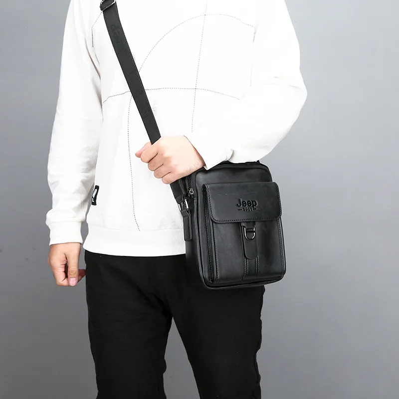 Роскошная брендовая винтажная сумка через плечо для мужчин кожаный мессенджер