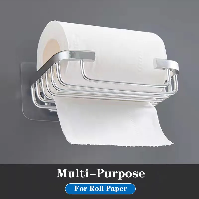 Buy Multi-purpose Soap Dish Punch-free Aluminum Holder Draining Shelve Wall Mounted Container Bathroom Kitchen Accessories on