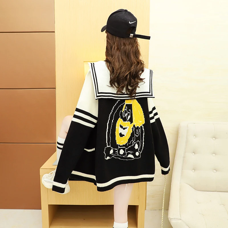 

Женский вязаный кардиган, свободный кардиган в корейском стиле, на осень и зиму, 2021