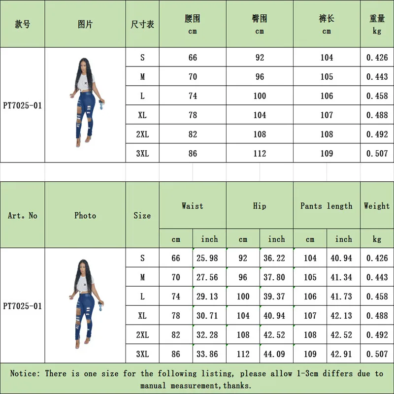 

2021 women's big ripped jeans slim slimming pants blue trousers high waist women's denim pencil pants skinny jeans S-3XL