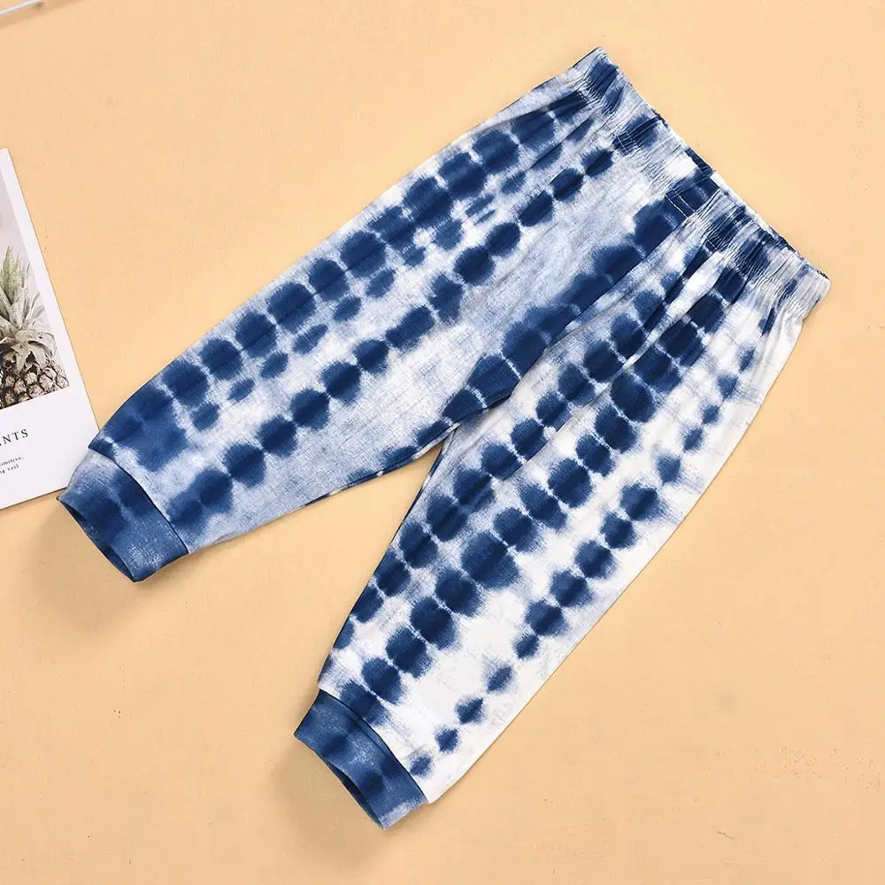 

2020 Fashion Autumn Tie-Dye Print Kids Clothes Baby Boys Girls Two Pieces Tracksuit Children Clothing Set Shirt Tops+Pants