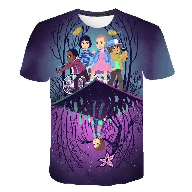 

Strange-things t-shirts 3D Printing Graphic T Shirts The New Boys Girls Baby Summer Casual Tops Baby children's clothing tees