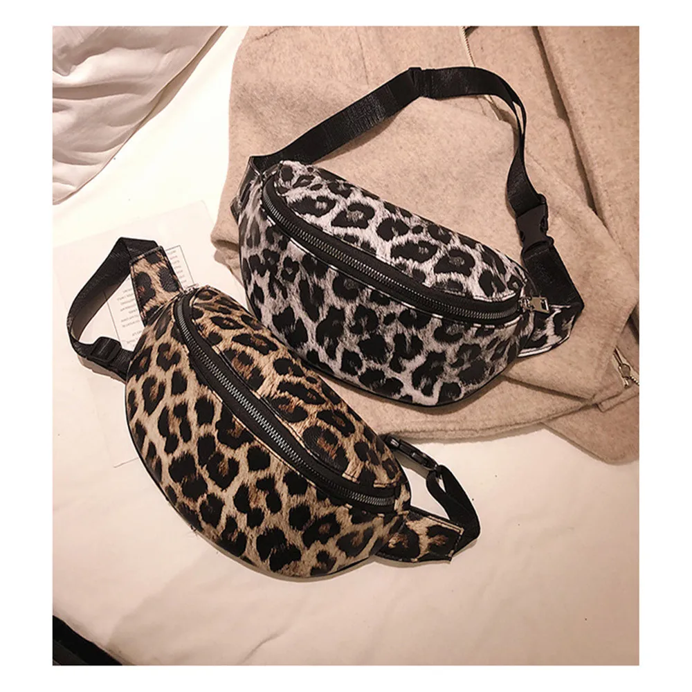 Ретро леопардовые сумочки Повседневная поясная сумка большая на одно плечо