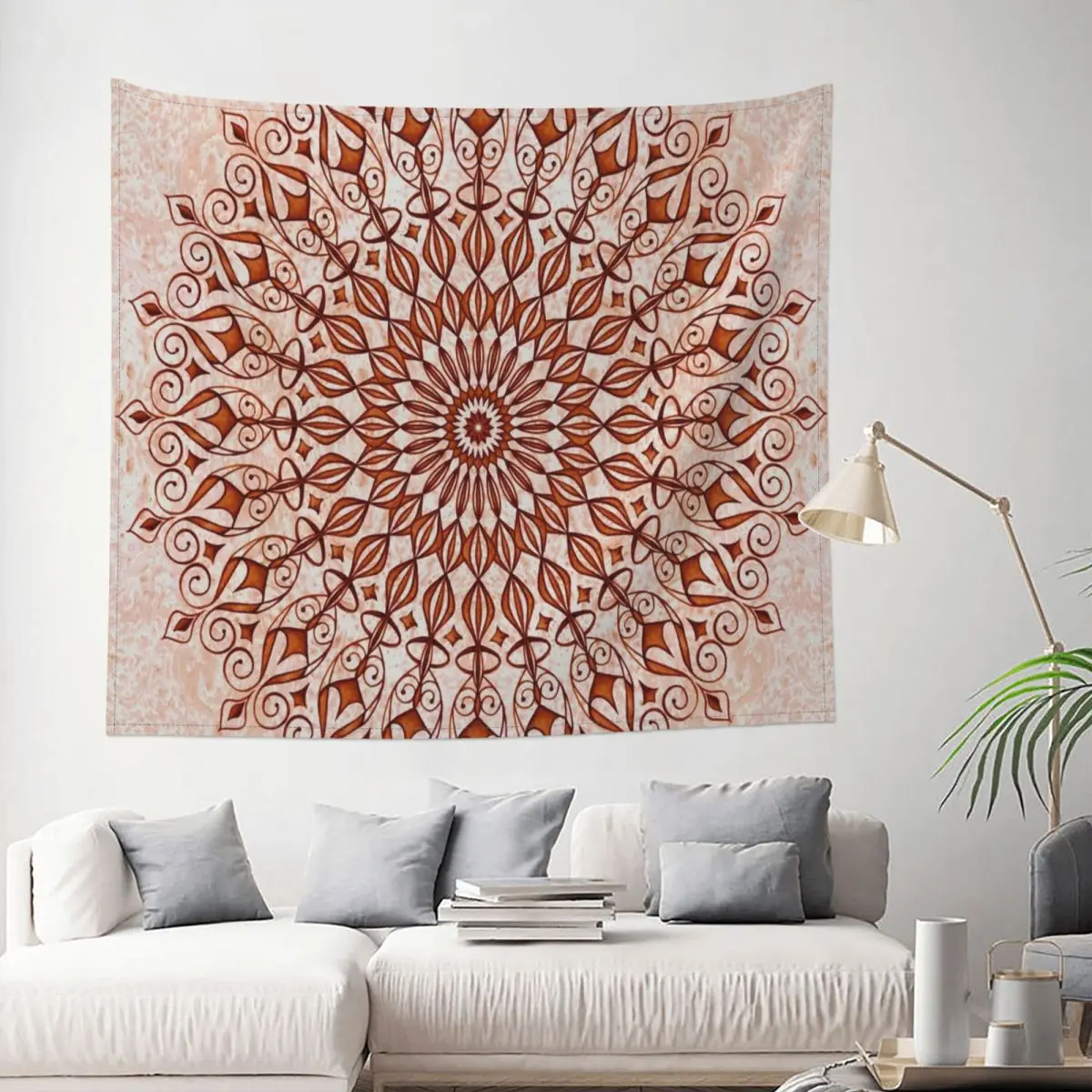 

Mandala In Brown Tapestry Flower Boho Sacred Decoration Wall Room Home Decor Hanging Living room Kawaii Cartom Gift
