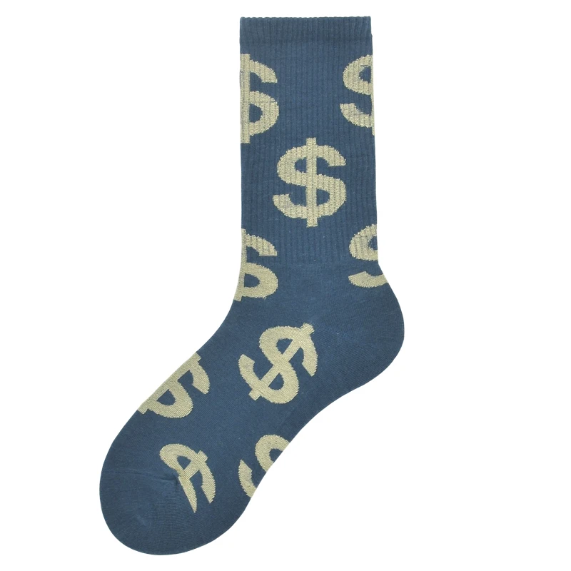 

1 Pair Men's socks Cotton harajuku Funny pattern Socks Unisex Style Fashion Middle Tube Crew Socks Men hip hop Socks For Men