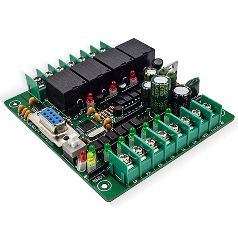 Программируемый логический контроллер Plc FX2N 10MR STM32 MCU 6 входов 4 выхода AD 0 10V мотор