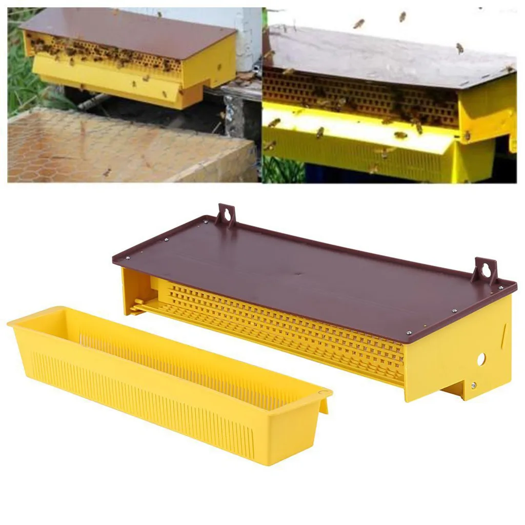 Garden Bee Pollen Trap Collector For Apiculture Beekeeping Tools Beehive Hive Entrance Equipments Yellow Home Tool | Дом и сад