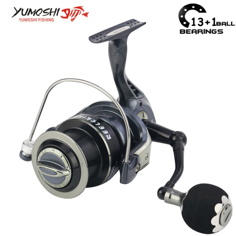 Yumoshi 4000 10000size катушка для спиннинга зимняя рыбалка рыболовная 13+1bb спиннинг