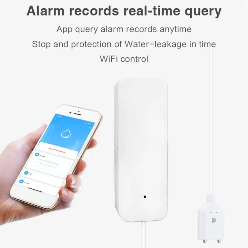 Tuya умный WiFi датчик утечки воды уровень потока Охранная сигнализация детектор