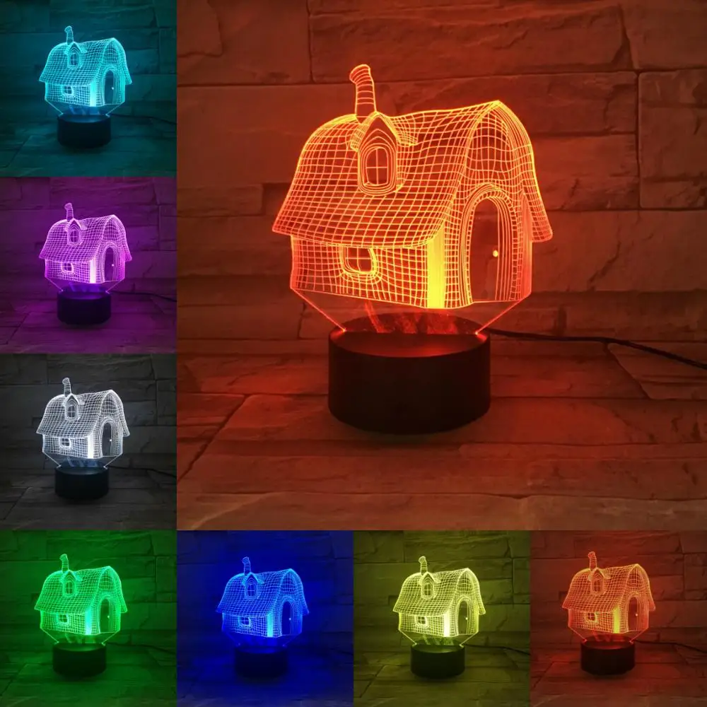 Домашняя 3D лампа для бутылки вина домашний шар камера Luminaria акриловая тарелка