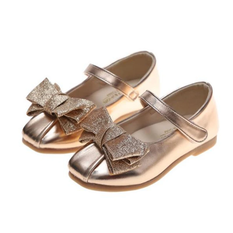 

Кожаные туфли для девочек, Новинка осени 2020, детские туфли на мягкой подошве с бантом и закрытым носком, туфли для маленьких принцесс