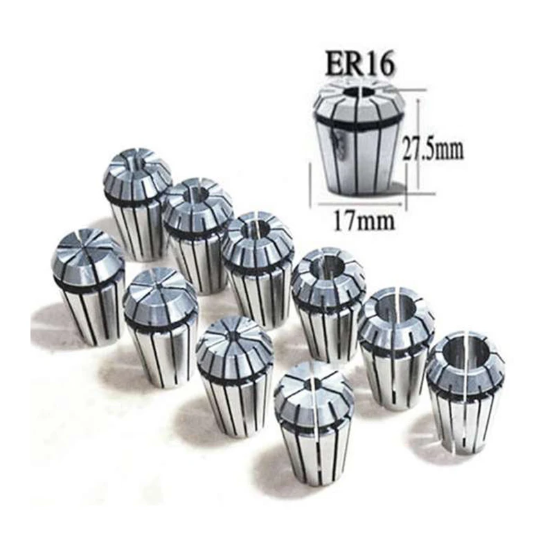 10Pcs ER16 Spring Collet Rod Holder CNC milling tool Engraving Machine 1mm-10mm Wood cutter | Инструменты