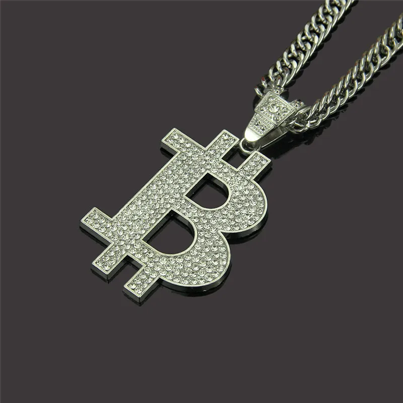 

Iced Out B Letter Rhinstone Initial Bling Pendant Necklace Men's Hip Hop Punk Streetwear Rapper Money Jewelry Gift Gold Chain
