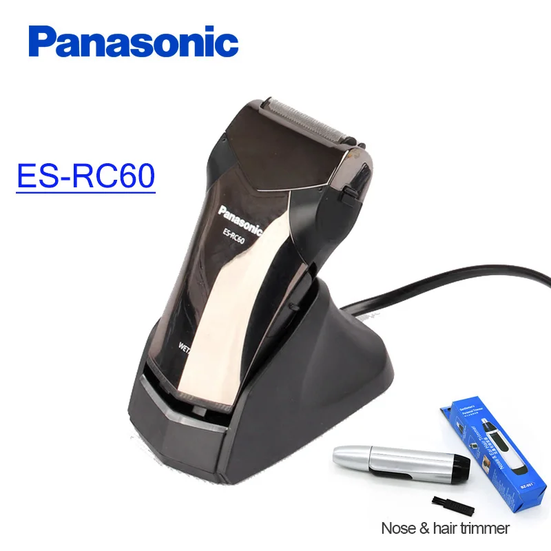 

Бритва Panasonic ES-RC60 электрическая со всплывающей головкой для мужчин, устройство для сухой и влажной уборки, Двойной резак, перезаряжаемая