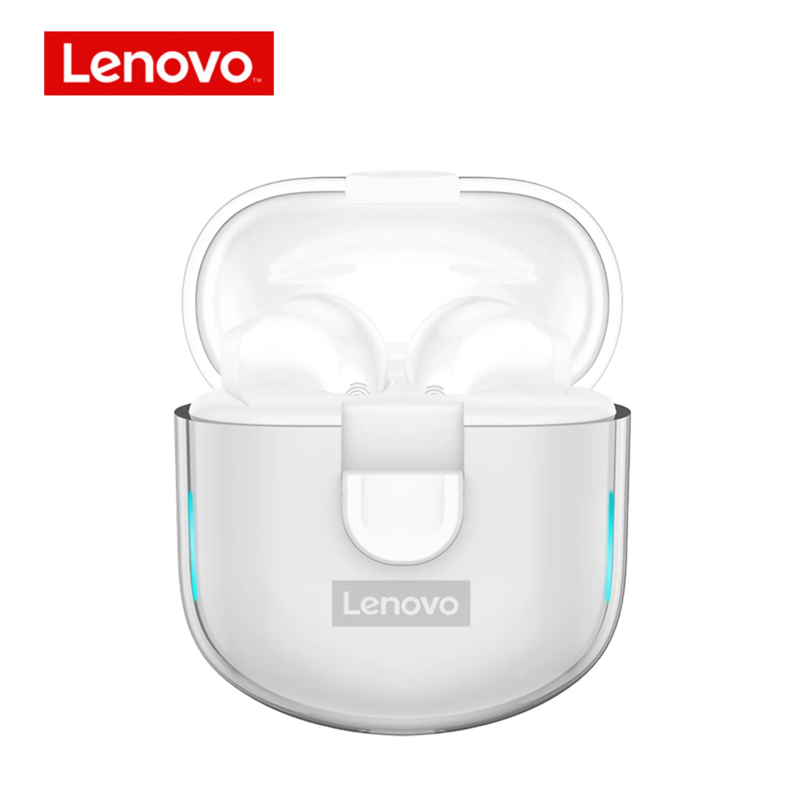

Lenovo New LP12 Wireless BT5.1 Earbuds Semi-in-ear Sports Earphones HiFi Stereo Sound Dual Mic Low Latency Long Endurance White