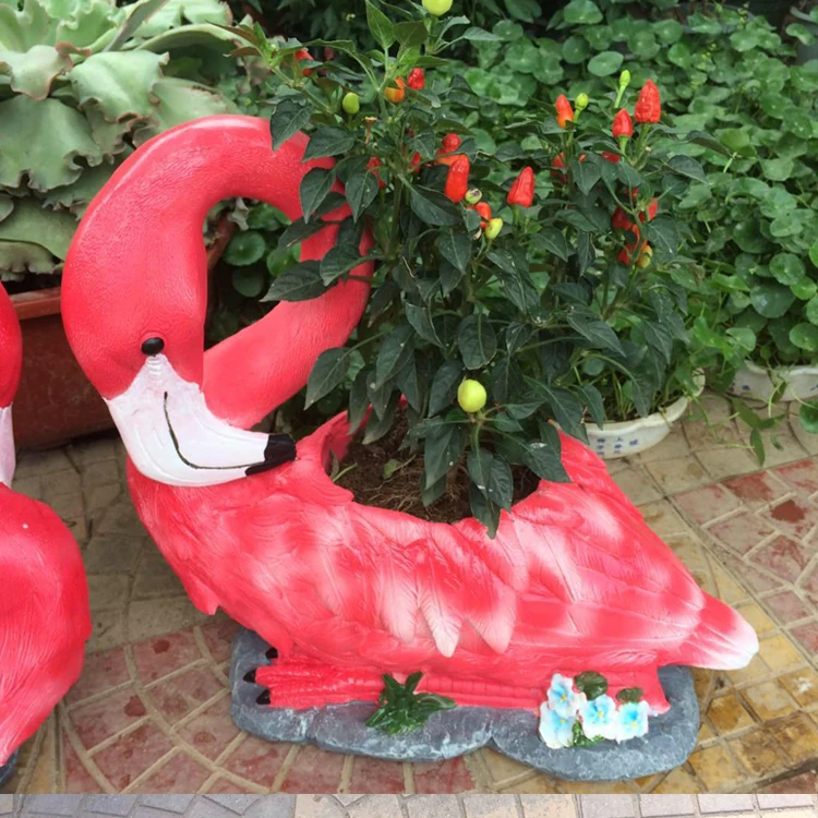 Наружный цемент ваза Фламинго ремесла садовые фигурки цветочный горшок вилла