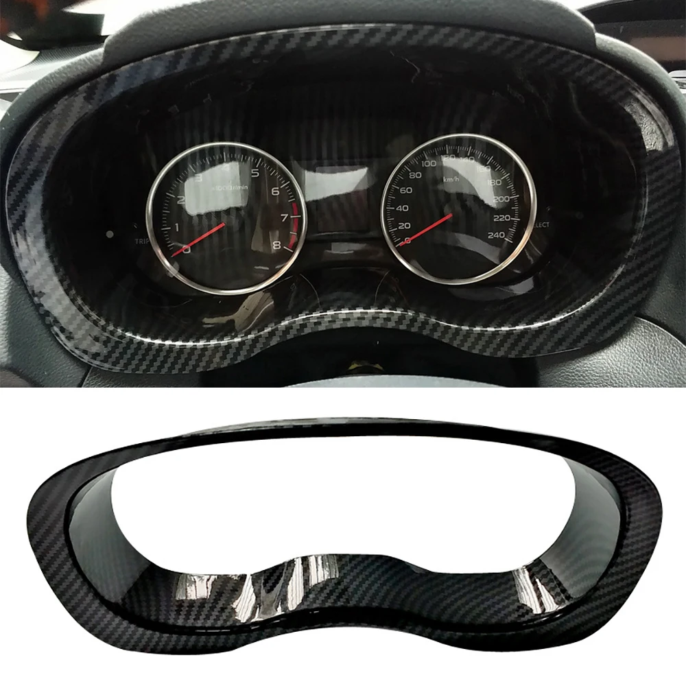 K-Car Dashboard Instrument Panel Cover Trim Frame ABS Carbon Fiber For Subaru Forester 2013-2018 XV 2012-2017