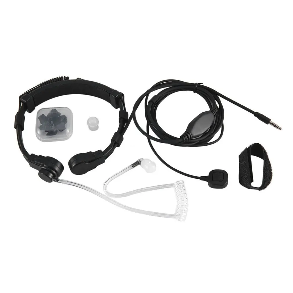 3 5 мм горло микрофон скрытый Акустическая трубка Гарнитура палец PTT мобильный