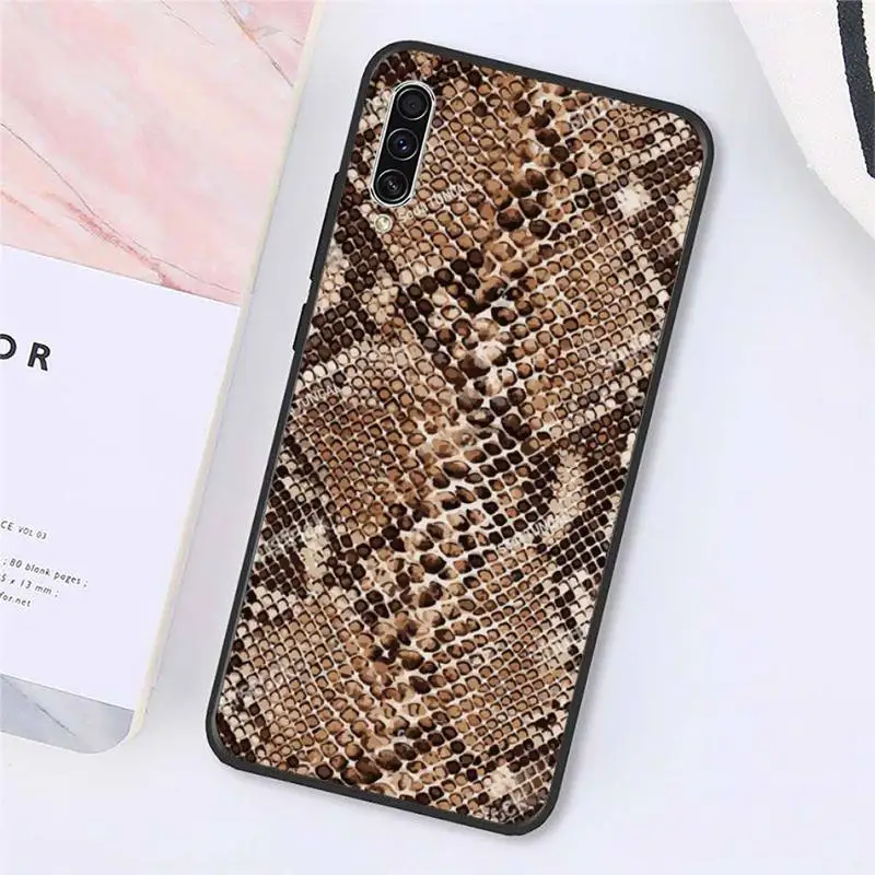 

Leather Snake Scales pattern Phone Case For Samsung galaxy A S note 10 7 8 9 20 30 31 40 50 51 70 71 21 s ultra plus