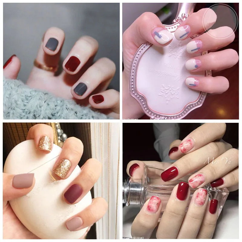 14 наконечников/лист белые градиентные однотонные наклейки для дизайна ногтей