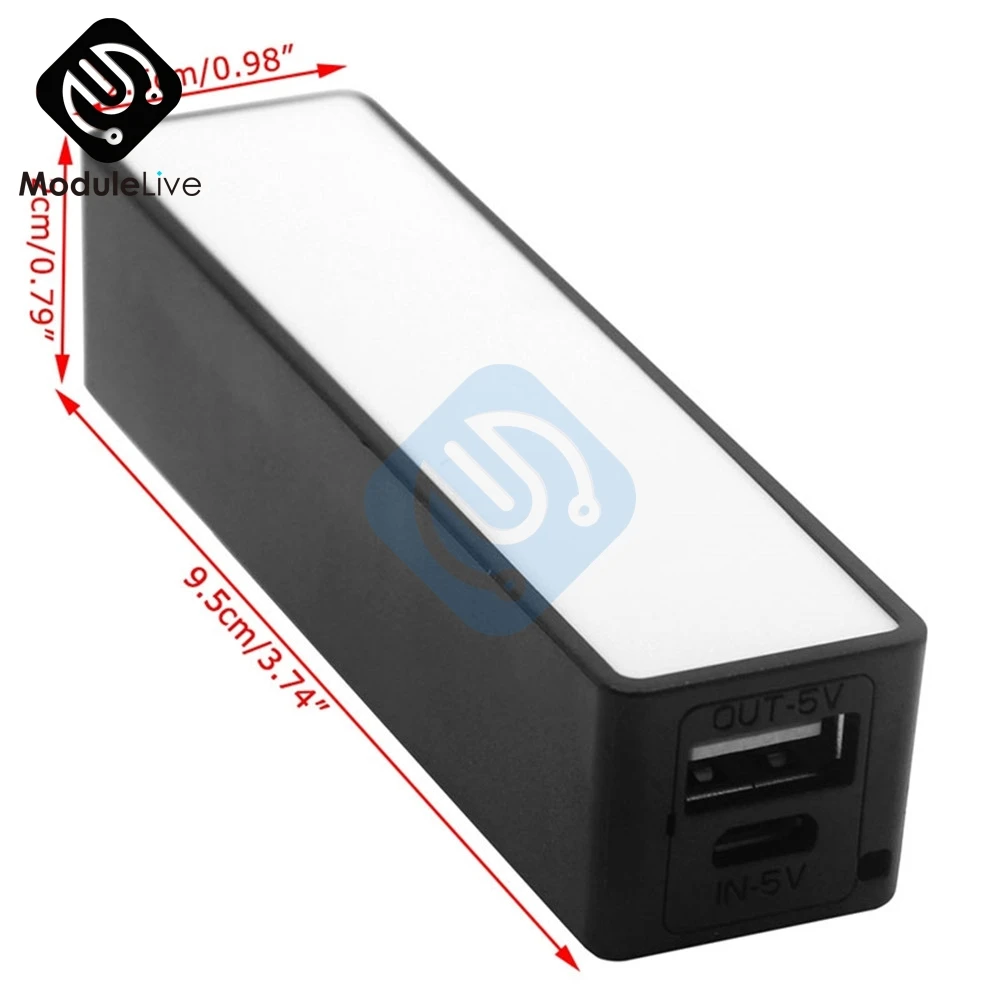 USB внешний аккумулятор Комплект 18650 зарядное устройство DIY коробка черный