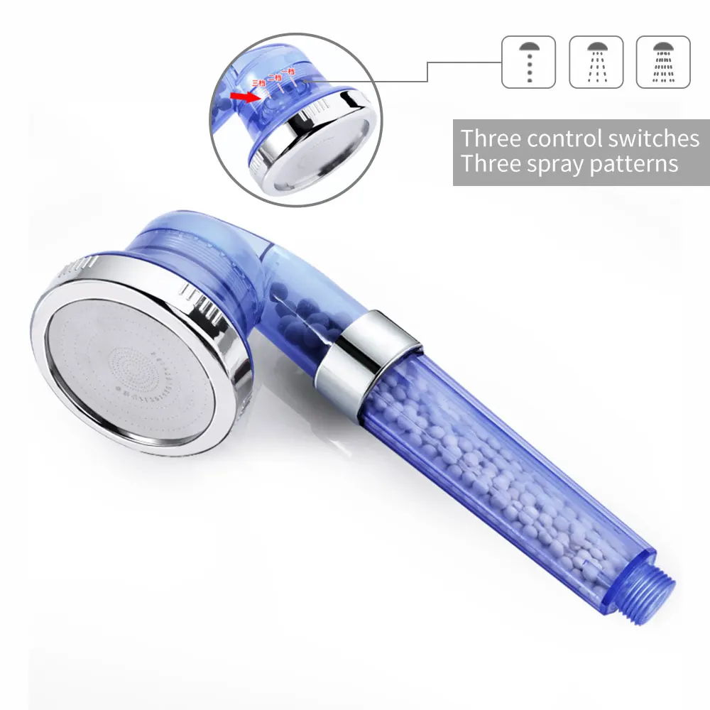 Насадка для душа с ионным фильтром съемная душевая лейка высокого давления 3