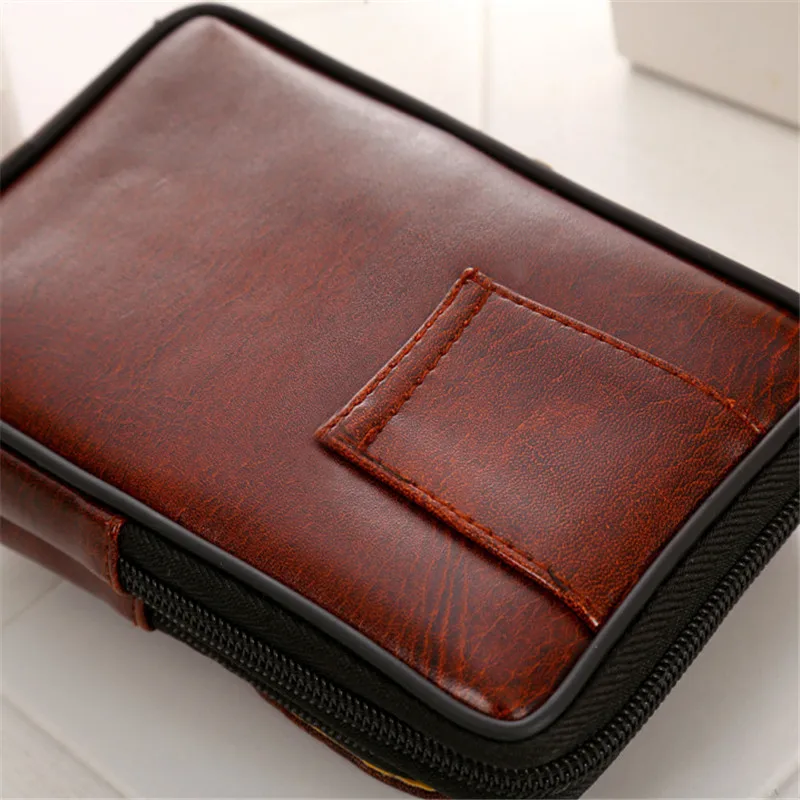 

2021 New PU Leather Vintage Waist Packs Purse Men Travel Fanny Pack Belt Loops Hip Bum Bag Wallet Waist Bag Mobile Phone Pouch