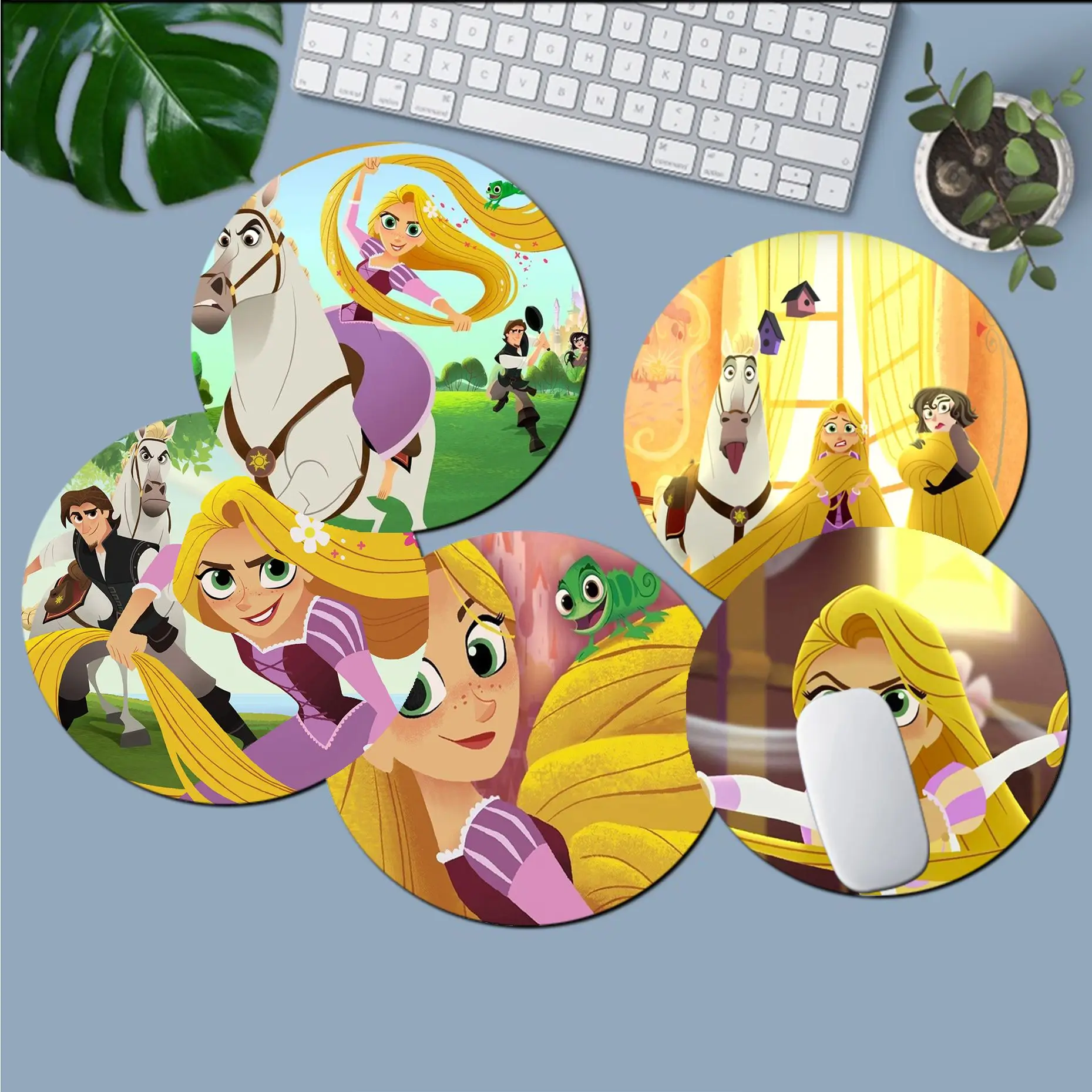 

Компьютерный круглый коврик для мыши Disney, игровой компьютерный коврик «раньше и после сегодняшнего стола»