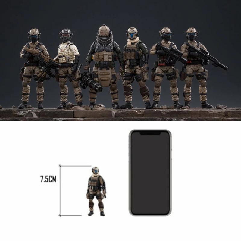 

JOYTOY 1/25 Scale UNSC Land Cavalry Soldier Mounted Troops 6pcs/Set JTUS007 Action Figure Model Toys for Collection