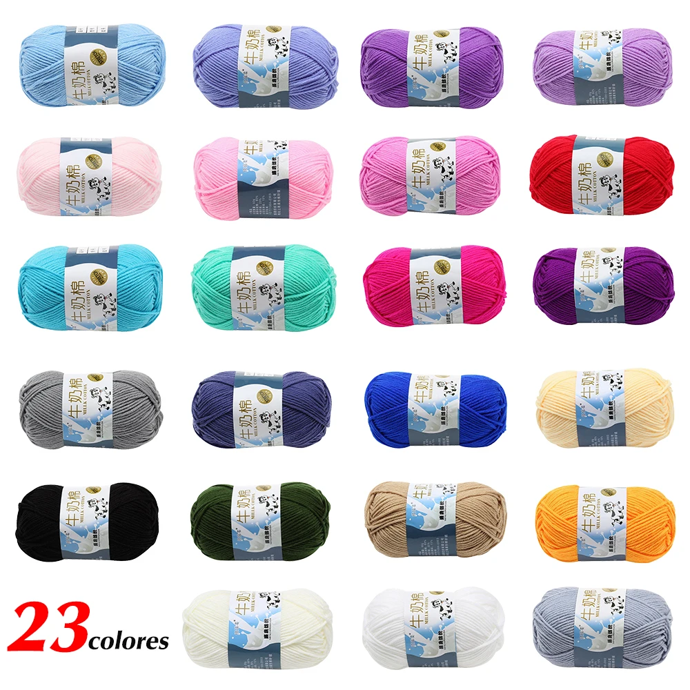 50 г/Сделай сам вязание теплая молочная хлопчатобумажная пряжа Детская шерстяная
