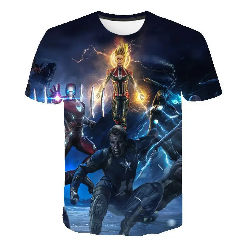 Новая футболка для косплея Мстители 4 танос Железный человек пара 3D цифровая
