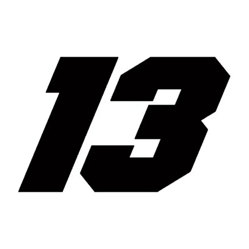 

15*10.3cm Car Sticker Number 13 Reflective Moto Auto Decal Funny JDM Vinyl On Motorcycle Car styling Sticker for yamaha suzuki
