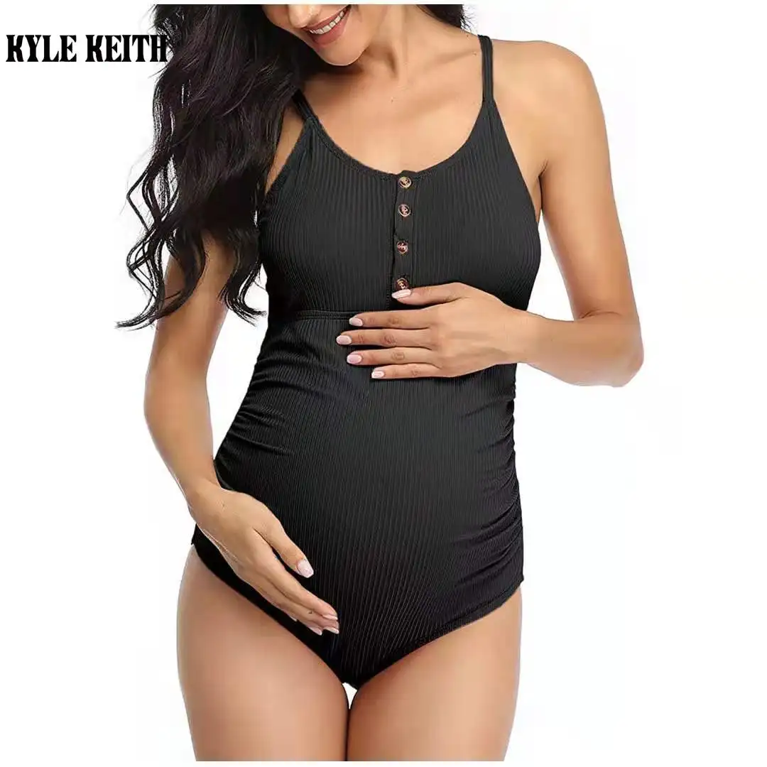 

Купальник для беременных цельный купальник на пуговицах с вырезом для беременных купальный костюм с перекрестной спиной женское бикини пл...