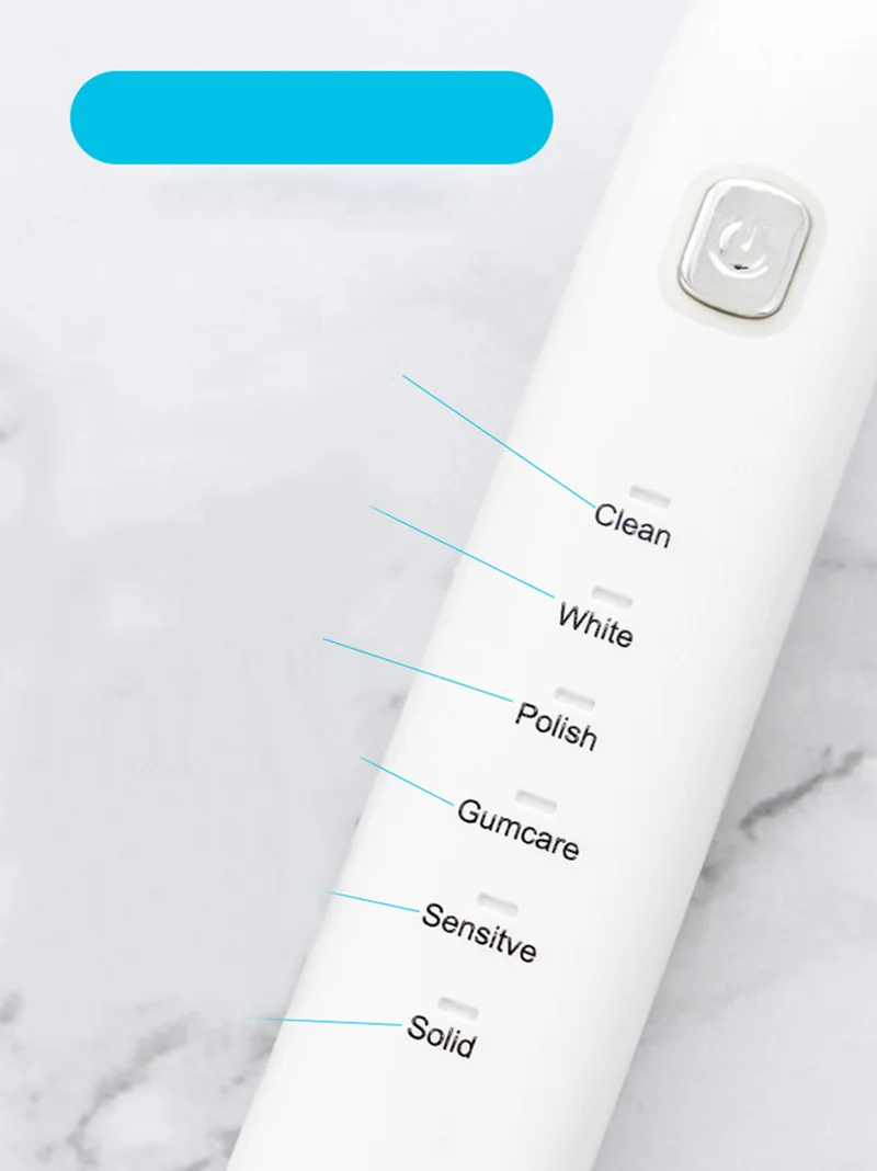 

LSJHA New Ultrasonic Electric Toothbrush Automatic Smart USB Rechargeable Waterproof Strong Tooth Stain Removal