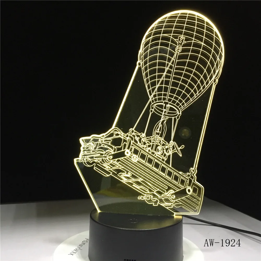 3d настольная лампа с дистанционным управлением 3D боевой Королевский автобус