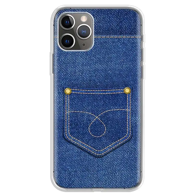 Джинсовый ковбойский чехол для телефона с принтом Apple iPhone 11 13 Pro 12 Mini SE X XR XS Max 6 6S 7 8
