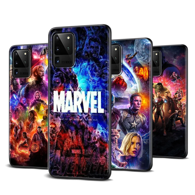 

Marvel The Avengers For Samsung Galaxy Note 20 10 9 8 S21 S10 S10E S9 S8 S7 FE Ultra Lite Plus Pro Black Soft 5G Phone Case