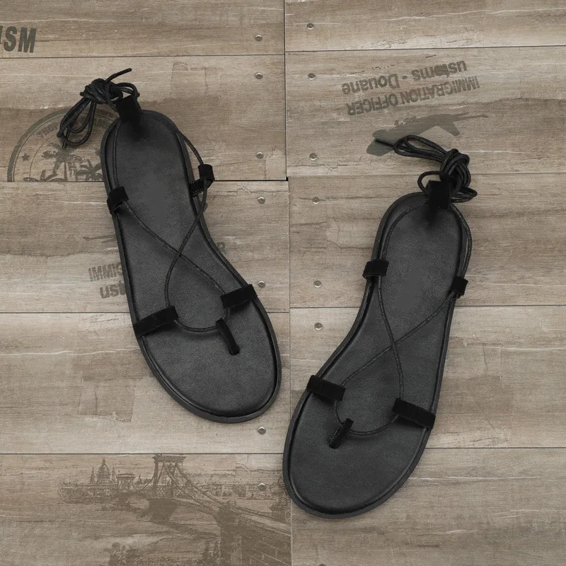 

Flat Flat Flip-flop Sandals for Women with Braids and Straps Summer 2021