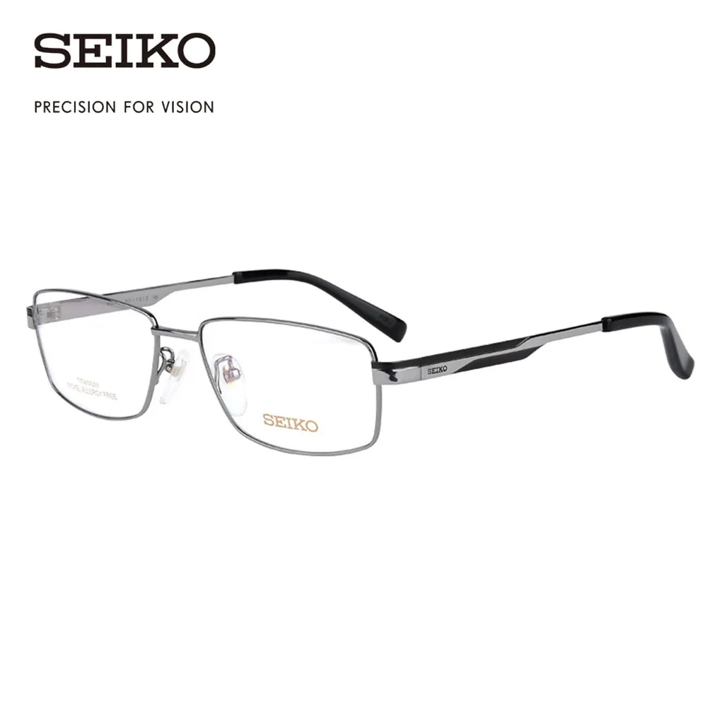 

SEIKO Optical Glasses Frame for Men Big Head Titanium Rectangle Extra Large Eyeglasses Spectacles HC1012