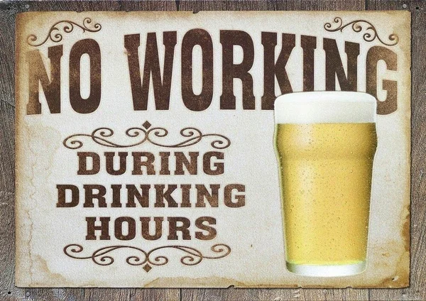 

Drinking time Beer Retro Metal Wall Plaque Art Vintage Advertising tin Sign a4