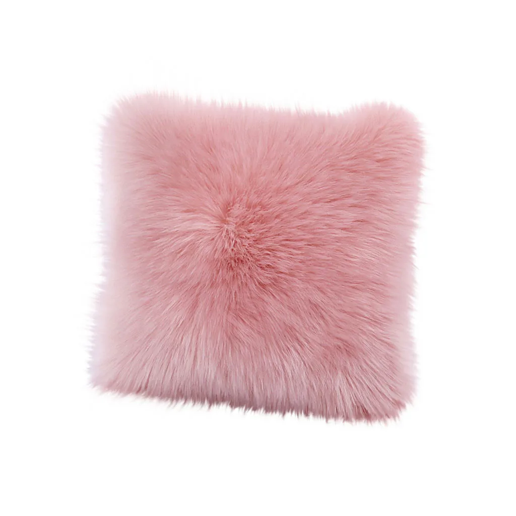 Плюшевые подушки наволочка европейская шерстяная подушка из искусственного