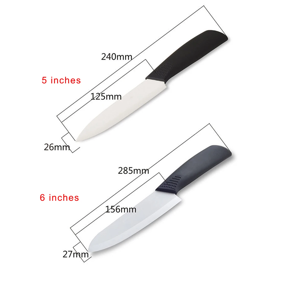 

Ceramic Knife Kitchen Chef Utility Set Holder Peeler White Zirconia Blade Fruit Vegetable Cooking Tool 6 Pieces Set 3 4 5 6 Inch