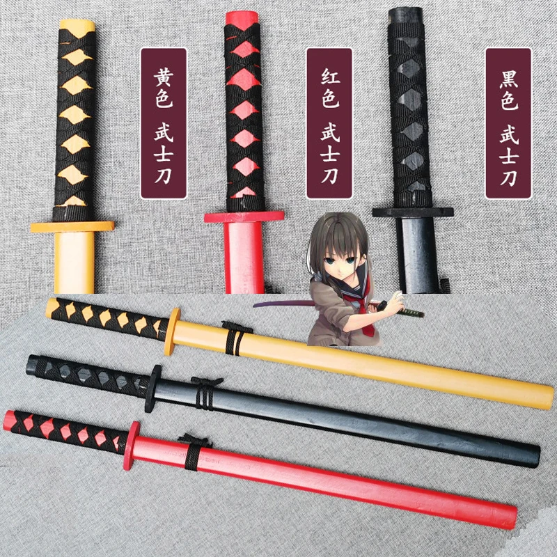 

Аниме японский самурайский меч реквизит для косплея деревянный меч Аниме Реквизит для выступления 74 см кэндо практика взрослые детские игр...