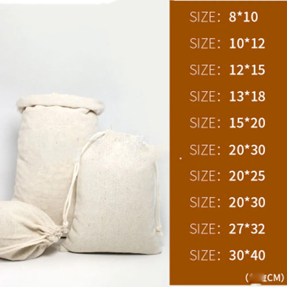 1 шт. многоразовая Льняная сумка для покупок на шнурке с логотипом|Хозяйственные